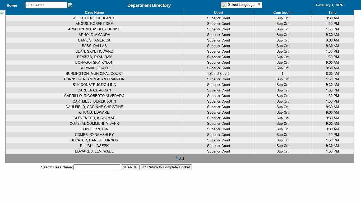 Court Display Boards